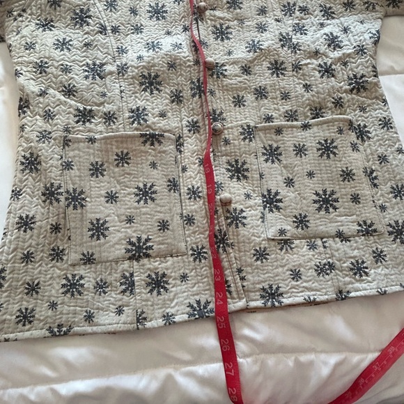 Jack Pot New York Quilted Style Jacket Coat Snowflakes - Picture 5 of 8